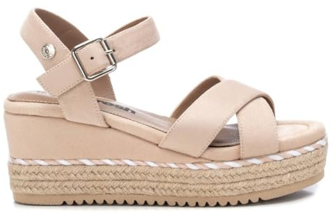REFRESH - Sandalia Mujer Beige - Calzado Cómodo y Versátil - Moda casual - Modelo 17058704 (Talla 38)