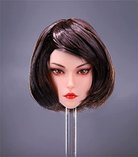 1/6 Maßstab Weibliche Kopf Skulptur,Weibliche Suntan Skin Kopf Geschnitzt für 12 Zoll PH TBL JO Action Figur Körper (B)