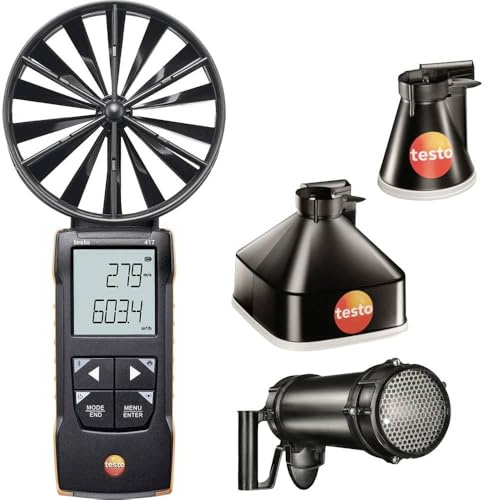 testo 417 Kit 2 – vane anemometer with measurement funnels and flow straightener