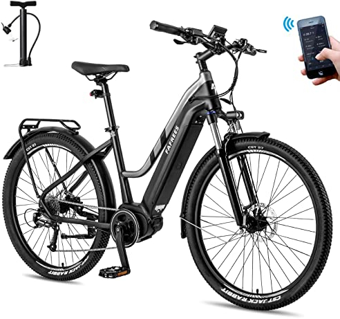 Fafrees FM8 E-Bike Mittelmotor 70N.m, Elektrofahrrad 27.5, Trekking City Ebike für Damen Herren 36V 14.5Ah Max. Reichweite bis zu 100-120km, Pedelec 25km/h, Belastbarkeit 150kg, Schwarz