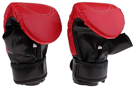 pistro Professionelle MMA Mixed Martial Arts Handschuhe für Boxtraining – Rot