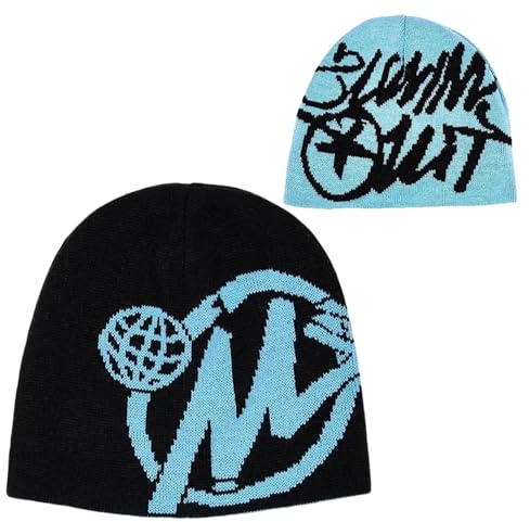 Beanie Mütze, dünne Strick Minuse Zwei Mütze für Männer und Frauen, Hip Hop Baggy Beanie Mütze, lässige Mütze für den Alltag, Outdoor Sport