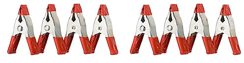 kwb Feder-Zwinge 50 mm aus Stahl, Spann-Weite 20 mm, 8er Pack, hohe Feder-Kraft für Leim- und Klebearbeiten, Feder-Klemme zum klammern und halten