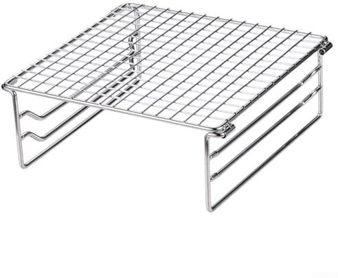 Tragbarer Camping-Grill, Edelstahl, zusammenklappbarer Grillrost, Wirth, praktisches faltbares Design für den Außenbereich
