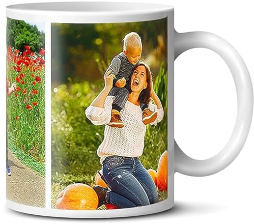 Panther Print Mug personnalisé avec photo – Ajoutez votre propre image, texte, logo – Tasse à café personnalisable de 325 ml, cadeau pour anniversaires, vacances, mariages – Céramique durable, passe
