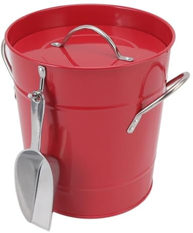 MRKU Insulated Ice Bucket for Cocktail Bar,Metal Wall Ice Bucket with Lid and Shovel,Wine,Parties,Home Bar Accessories,Champagne Bucket,Steel Ice Buckets