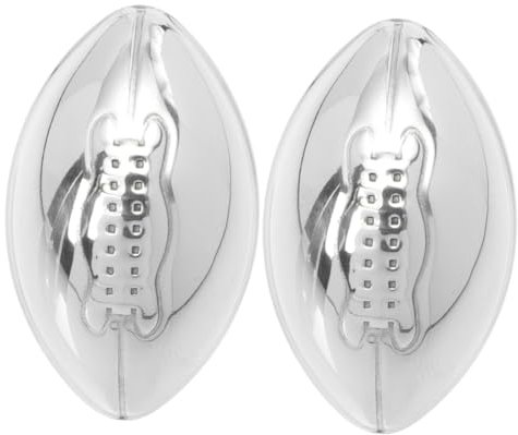 MAGICLULU 2 Pièces Pierre à Vin De Glace En Acier Inoxydable Cubes Refroidissement Balle Bar Réutilisable Congélateurs Cube De Whisky Glaçon En Forme De Rugby Glaçon Au Vin Glacière Silver