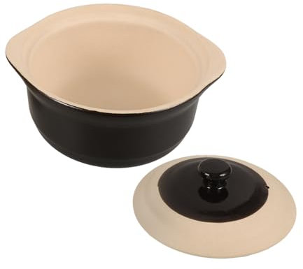 ZUNOXAZ Casseruola Di Terracotta 1.3l Pentola Per Stufati e in Argilla Utensili Da Cucina Multifunzionali Per Cucinare in Casa