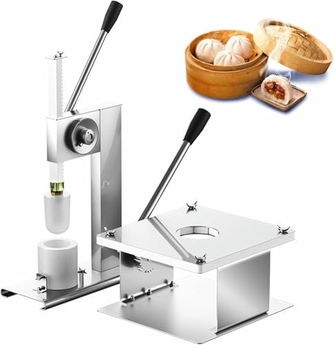 Machine à chignon farci à la vapeur avec 3 moules, outil manuel pour pâte à raviolis faits maison, boulettes et petits pains à la crème