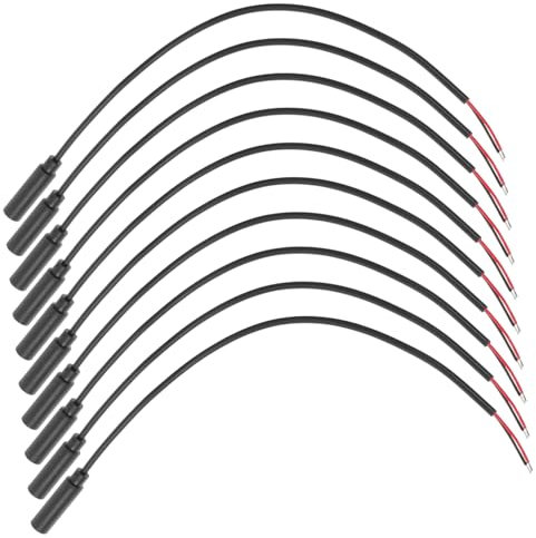 LAPYAPPE 10pcs 3.5mm Mono Jack Female Bare Wire Audio Cables for Headphone and Microphone Repair Wired Headset Extension Suitable for Audio Equipment