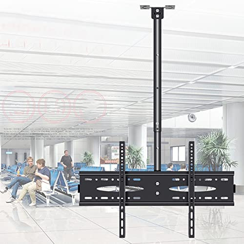 Supporto TV Universale da soffitto, inclinabile e Girevole, Staffa TV Regolabile con inclinazione di 30°, Adatto alla Maggior Parte dei televisori da 40-60 Pollici, Montaggio a Par