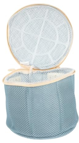 STOBAZA Borsa Protettiva per Lavaggio in Poliestere Blu Cerniera per Reggiseno e Intimo Delicato, Sacchetto Rete per Lavatrice per Prevenire Deformazioni e Prolungare la Vita del Tessuto