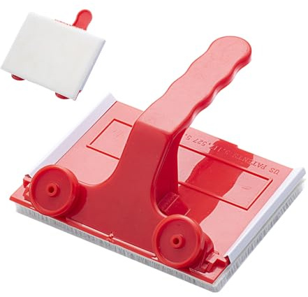 Pennello da pittore per bordi da parete, 12 x 9,3 cm, applicatore ad alta precisione, design a rullo resistente, impugnatura ergonomica, finitura linea coerente | Fornitura di pittura professionale