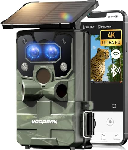 VOOPEAK Wildlife Camera WiFi Bluetooth 4K Starlight Night Vision Dual Lens