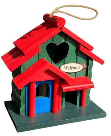 Vitsrisea Maisons pour oiseaux en bois, décoration de jardin esthétique | Maisons Bluebird d'extérieur | pour Moineaux Scriccioli Agaporni Canaris Extérieur Jardin Balcon Terrasse Pelouse