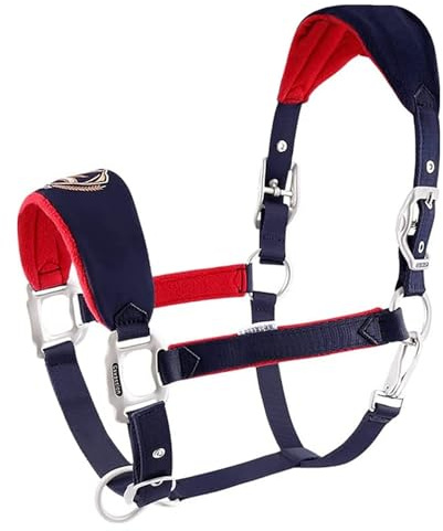 UNISTRENGH Halter for Horse, Padded Anti-Pilling Fleece Safety Halter, Elegant Pasture Horse Headcollar with Adjustable Chin Strap and Headpiece (X-Large)