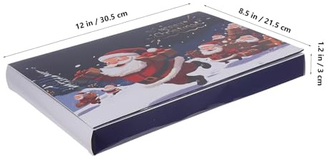 Balacoo Scatola Calendario Avvento Vuota per Piccoli Regali in Carta e Plastica, Riutilizzabile e Salvaspazio Design Festivo per Decorazioni Natalizie e Feste