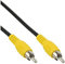 InLine 89937B cable de vídeo compuesto 0,5 m RCA Negro - Cables de vídeo compuesto (0,5 m, RCA, RCA, Negro, Níquel, Macho/Macho)