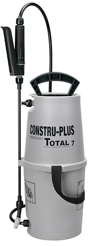 IK CONSTRU PLUS 7 Sprayer - Ideal for Construction - With Extension and Flexible Tube - Made with Resistant Materials - Made in Europe