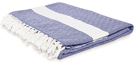 Lumaland Copriletto in 100% cotone 200 x 240 cm circa | Qualità premium, extra morbido e soffice, uso versatile, alta durata | Lavabile e adatto all'asciugatrice [Blu marino]
