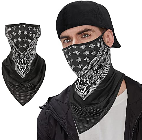 KINGREE Cagoule de ski, doublure de casque de moto, cache-cou, demi-masques à séchage rapide, 01 Noir, M