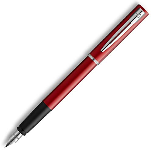 Waterman Allure Fountain Pen | Red Lacquer | Fine Nib | Blue Ink | Gift Box