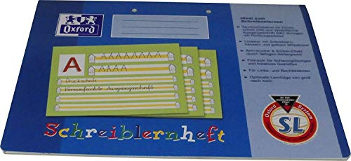 Oxford Schreiblernheft A4 quer Lineatur SL 16 Blatt (blau) (3er Pack)