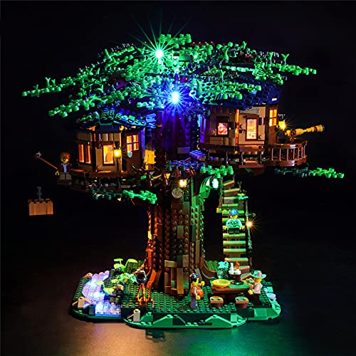 GEAMENT Verbesserte Version LED-Licht-Set für Ideas Baumhaus (Tree House) – Kompatibel mit Lego 21318 Baustein-Modell (Modell-Set Nicht enthalten)