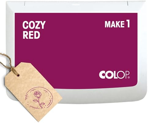 Tampone d'inchiostro COLOP MAKE 1, rosso accogliente, 50 x 90 mm, tampone d'inchiostro per timbri a mano tradizionali e timbri creativi