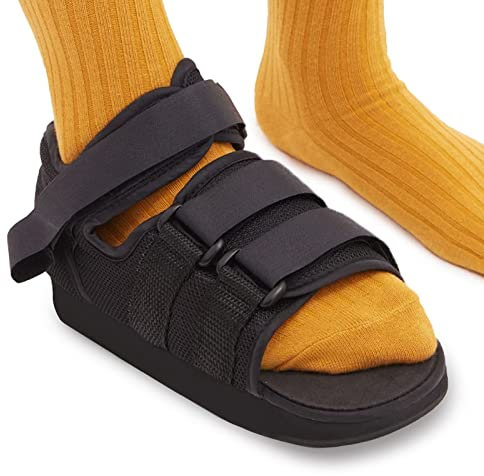 GHORTHOUD Post Op Schuh, leicht, medizinisch, orthopädisch, für gebrochene Zehenverletzungen oder Operationen, nicht gewichtig tragend, medizinische Schuhe für Damen und Herren, Klein (Mittel)