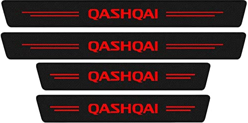 Protector De Umbral De Puerta Coche para NIS-san Qashqai J10 J11 2021-2007, Decoración para Estribos, Fibra Carbono, Antiarañazos, Antidesgaste - Fuerte Capacidad Adhesiva Pegatinas Ajuste, 4 Piezas