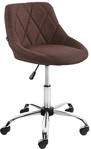 CLP Arbeitshocker Lazio I Kunstleder Oder Stoff I Höhenverstellbarer Arbeitsstuhl I Rollbar Farbe braun Material Stoff