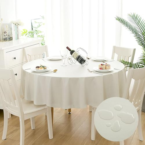 CALIYO Tischdecke Abwaschbar, PVC Tischdecken, Tischdecke Outdoor Rund für Küche, Wohnzimmer, Esszimmer, Balkon und Garten 100cm/ 120cm/ 140cm