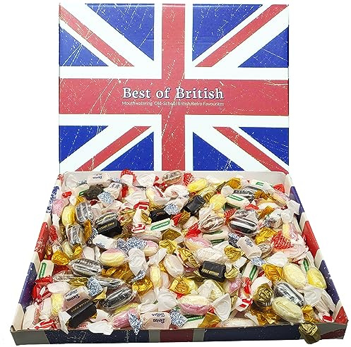 Sugar-Free Sweets Gift Box To Share: Old Fashioned Pick & Mix Sweet Hamper Selection Christmas Stocking Filler, Secret Santa & Birthday Gifts For Men, Women & Kids