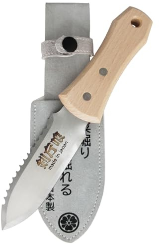 Tenartis Coltello da Scavo Hori Hori in Acciaio Inox, Piccolo - Kenkatabami Made in Japan
