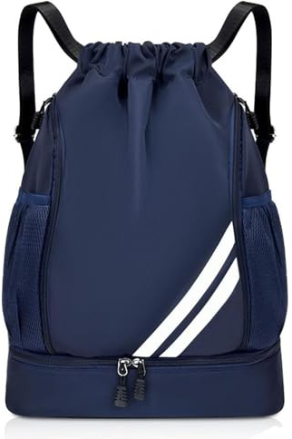 Aisny Borsa da Palestra, Borsa Sportiva di Grande Capacità Borsa Sportiva Impermeabile Borsa da Calcio Zaini Sportivi Zaino Sportivo per Donna Uomo Borsa da Palestra Junior con Tasca Interna, Blu
