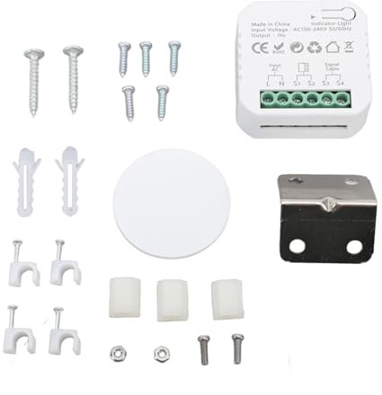 Apriporta Garage WiFi Remoto, Funzione di Temporizzazione Monitoraggio in Tempo Reale Apriporta Garage Intelligente Remoto Funzionamento Semplice 100‑240 V (Spina europea)