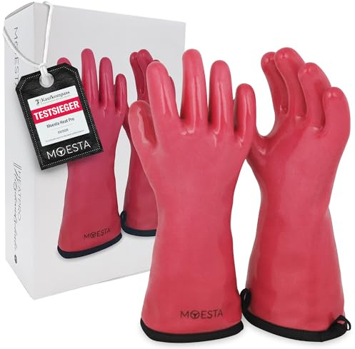 MOESTA-BBQ 20015 HeatPro Hitzehandschuhe, aus Silikon, M 8 pink | Ofen-Grillhandschuh, bis 350 °C hitzebeständig, waschmaschinenfest und BPA- und latexfrei, Grillhandschuhe, waschbar
