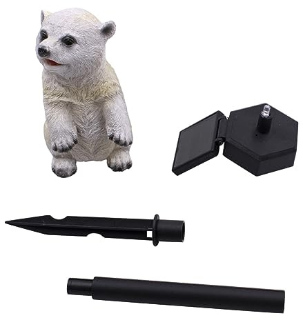 BESPORTBLE Solar Led Bear Lawn Light Solar Powered Decorative Lamp for Garden Landscape Pathway Flowerbed Warm Lighting for Outdoor Use