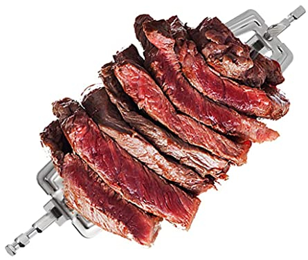 Edelstahl Rotisserie Fleischgabeln Luft Fritteusgabel Gabel Spuckstange Brath Hühnerfisch Forks 28 cm