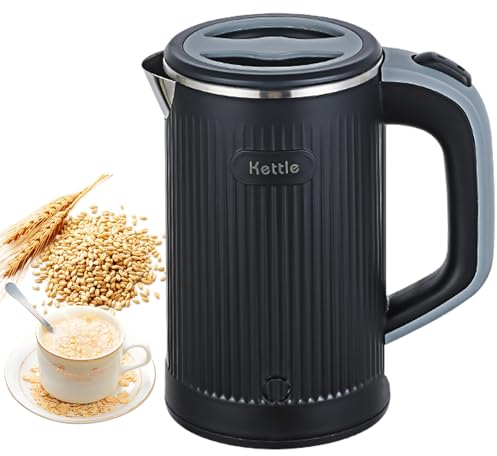 0.8L Electric Kettles Low Wattage Kettle Travel Kettle Electric 600W Fast Boil Mini Small Kettles Portable Energy Efficient Kettles with Auto Shut-Off and Boil-Dry Protection (Black)