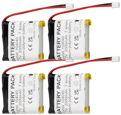 Batterie Lithium-Polymère 3.7V 2000mAh 104040 Rechargeable avec connecteur JST (1)