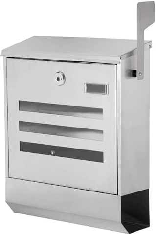 YCWJPPL Abschließbarer Briefkasten zur Wandmontage, Briefkästen aus Metall mit Großem Fassungsvermögen, Moderne Postkasten für Den Außenbereich 35 x 11 x 42 cm