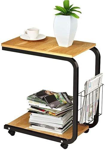 GUIXAN Coffee Table Side Table Modern Minimalist Corner Bedroom Table Small Mobile Bedside Table Living Room Mini Sofa Cabinet Side Cabinet XINYALAMP (Size : D)