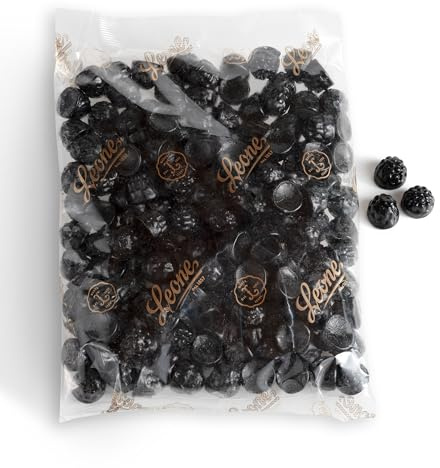 Leone seit 1857 - Nachfüllbeutel Brombeeren Lakritz Leone - Gummibonbons mit Lakritz - 500 gr