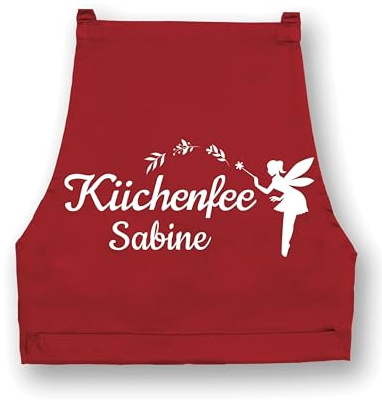 Kochschürze Damen Küchenfee Schürze Personalisiert für Frauen Küchenschürze