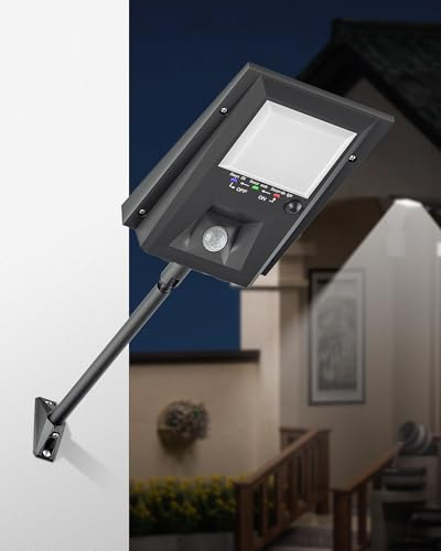 JACKYLED Solarlampen für Außen, Aussenlampe mit Bewegungsmelder, IP65 Wasserdichte Solarleuchte (1 Stück)