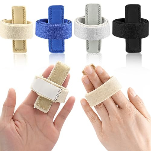 BOPRKTM 4 Piezas Ferula Pulgar Ajustables Protector Dedos Mano con Banda de Aluminio Incorporada Ferula Dedo para Fracturas, Esguinces, Artritis y Tendinitis Unisex Talla única