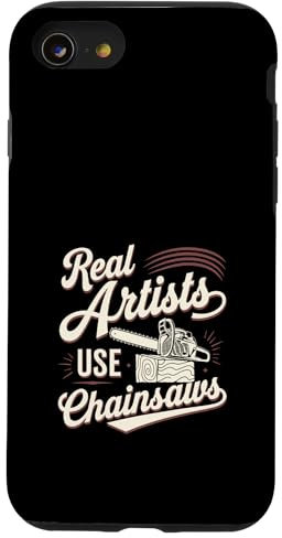 Sculpture sur bois pour tronçonneuse Coque pour iPhone SE (2020) / 7 / 8