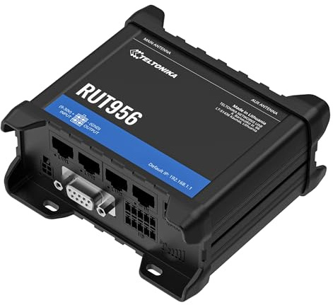 Teltonika RUT956 Industrial 4G LTE Router – Dual SIM Failover, GNSS GPS Tracking, VPN & RMS Support (RUT956A00A00)